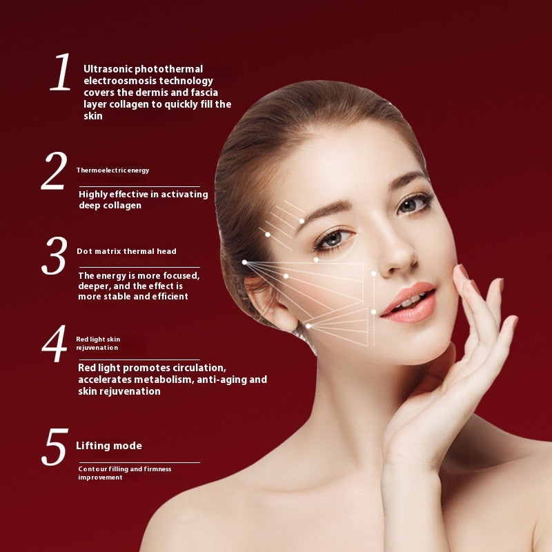 Household Ultrasonic Anti-aging Lifting Collagen Gun Beauty Instrument