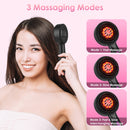 1Set 3 In 1 Red Light Scalp Massager Brush Cordless Hair Oil Applicator Massage Comb With 3 Modes Rechargeable IPX7 Waterproof