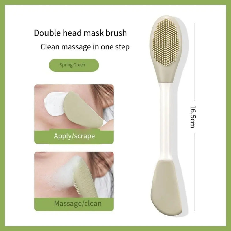 Double Head Silicone Facial Mask Brush Facial Massage Cleaning Brushs DIY Mud Film Scraper Facial Care Tool For Skincare Cosmetic Tools